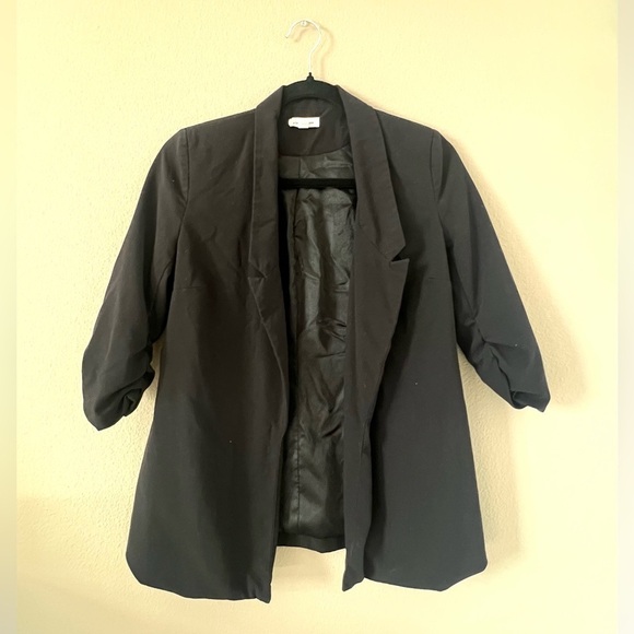 silence + noise Jackets & Blazers - Silence + Noise Relaxed Open Front 3/4 Sleeves Blazer